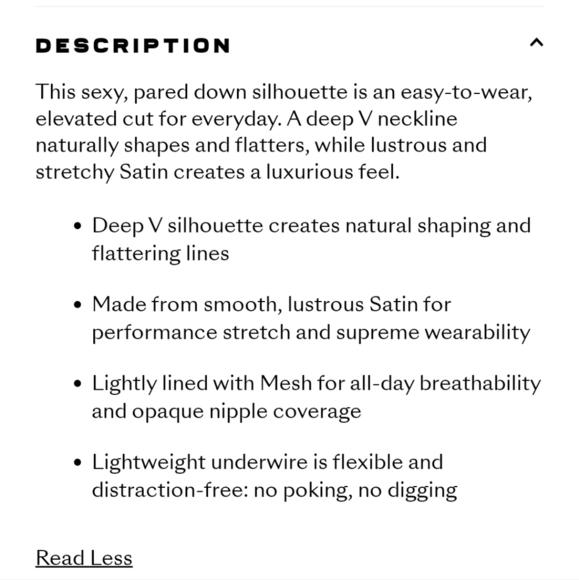 CUUP Bra The Plunge Satin Mesh Black Shine Bra 32H - Picture 15 of 16